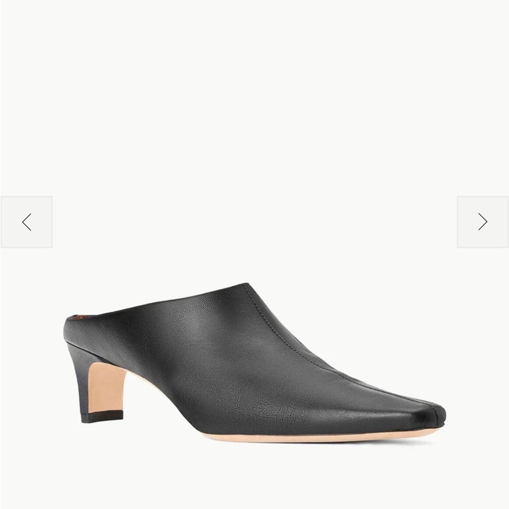 NWOB Staud BLACK LEATHER WALLY MULE.Size 38 - Picture 4 of 10